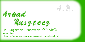 arpad musztecz business card